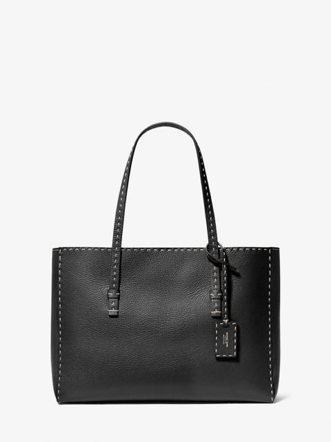MICHAEL KORS COLLECTION Sharon Hand-Stitched Pebbled Leather Tote Bag