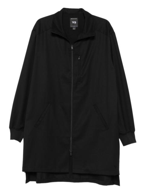 Y-3 zip-front long jacket