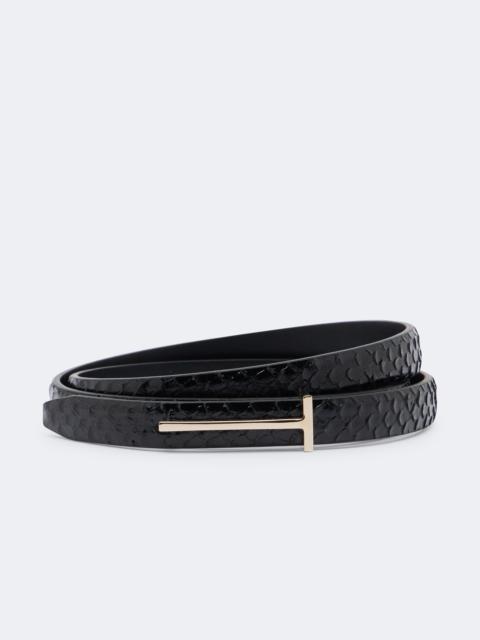 TOM FORD T Icon croc-effect leather belt