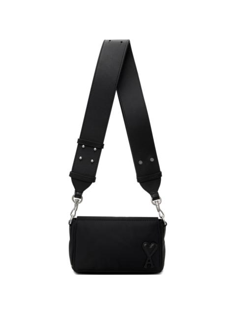 AMI Paris Black Nylon Marcel Lunch Box Bag
