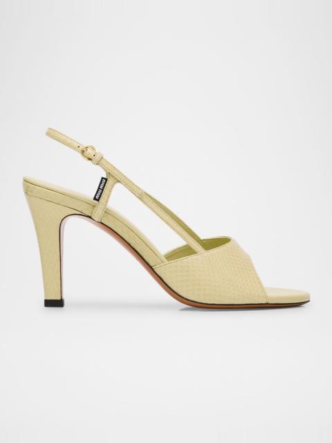 Miu Miu Ayer Snake Slingback Sandals