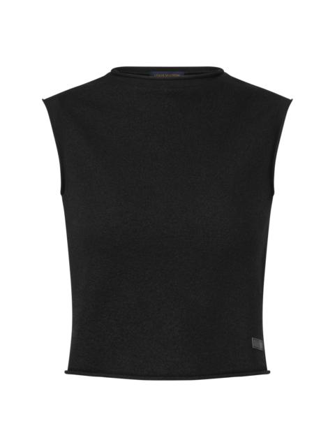 Louis Vuitton Rolled Hem Cropped Knit Top