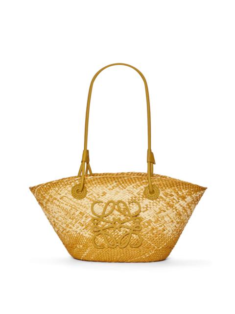 Loewe Small Anagram basket bag in iraca palm and calfskin