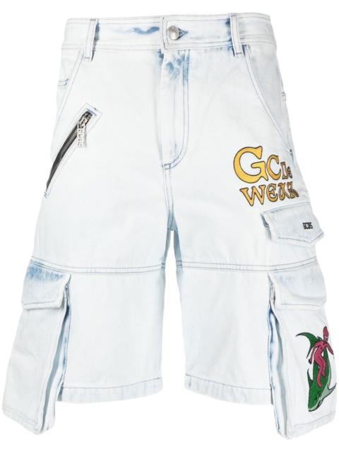 GCDS cargo denim shorts
