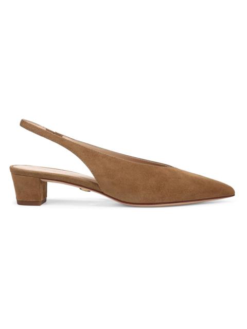 VERONICA BEARD Women's Pamela 40MM Suede Slingback Pumps - Chestnut