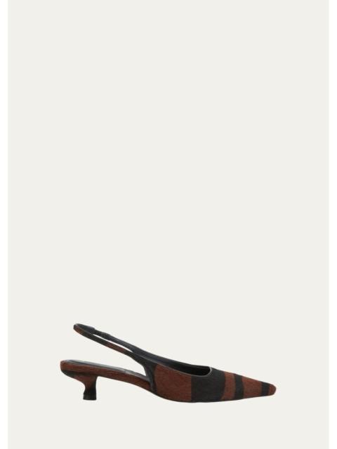 SIMKHAI 35mm Jenny Calf Hair Slingback Pumps
