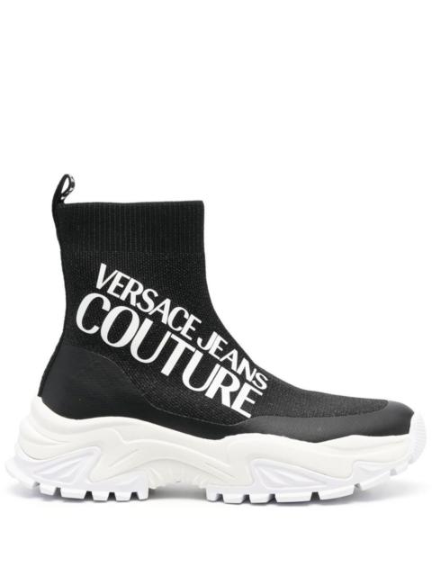 VERSACE JEANS COUTURE logo-print sock-style sneakers