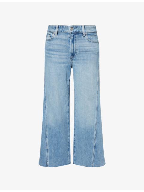 PAIGE Anessa Twist Raw-Hem Stretch-Denim Jeans