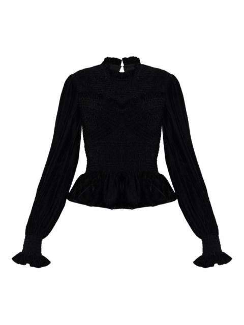ALLSAINTS smocked ruffled top