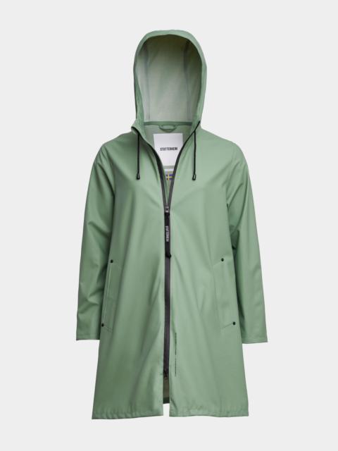 Stutterheim Mosebacke Lightweight Zip Raincoat Loden Green