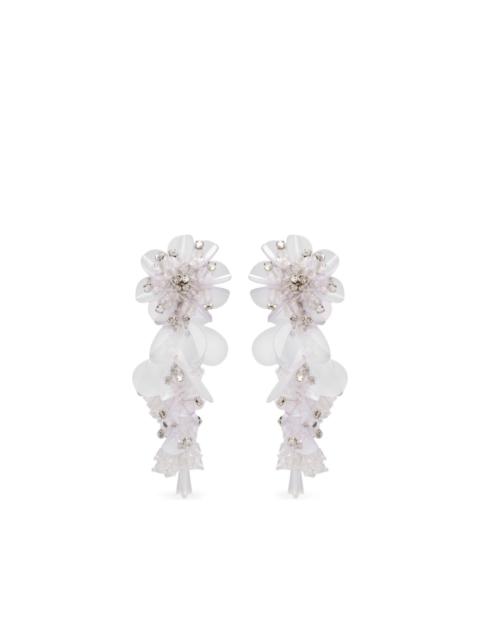 Oscar de la Renta flower-embellished drop earrings