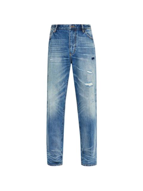 EMPORIO ARMANI distressed jeans