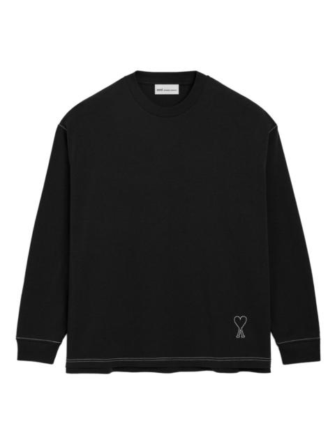 AMI Paris Ami De Coeur topstitching T-shirt