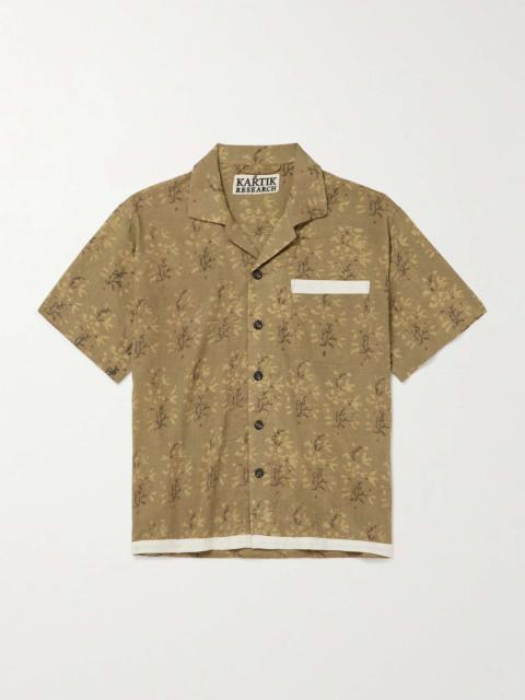 Camp-Collar Printed Cotton Shirt