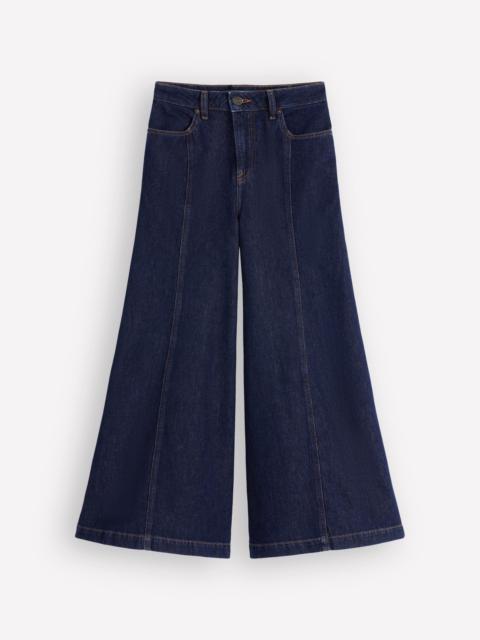 BODEN Wide Leg Culotte Jeans-Indigo
