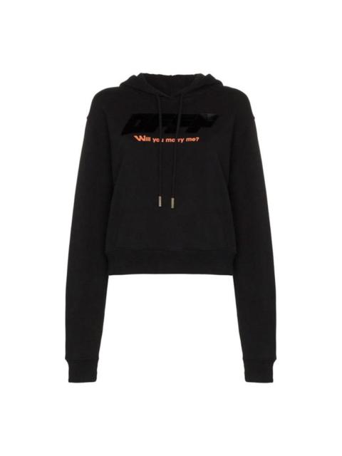 Off-White (WMNS) Off-White Modern Obstacles Loose Cotton Black OWBB016F180030581010