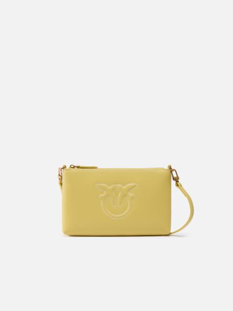 PINKO FLAT LEATHER CROSSBODY BAG