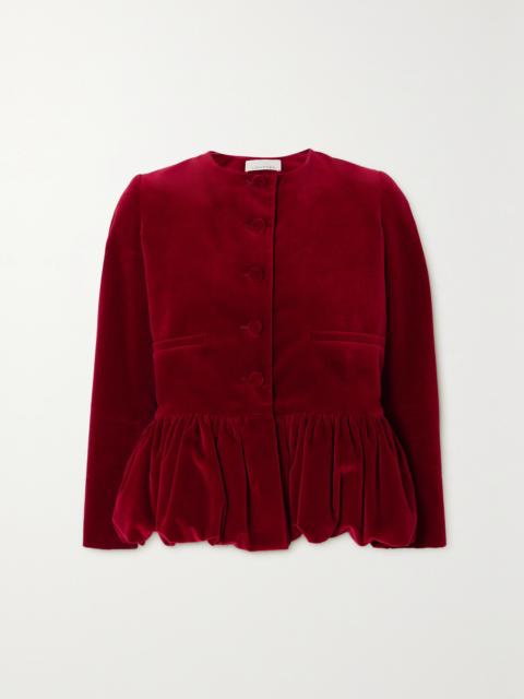 LIBEROWE + Net Sustain Velvet Peplum Jacket