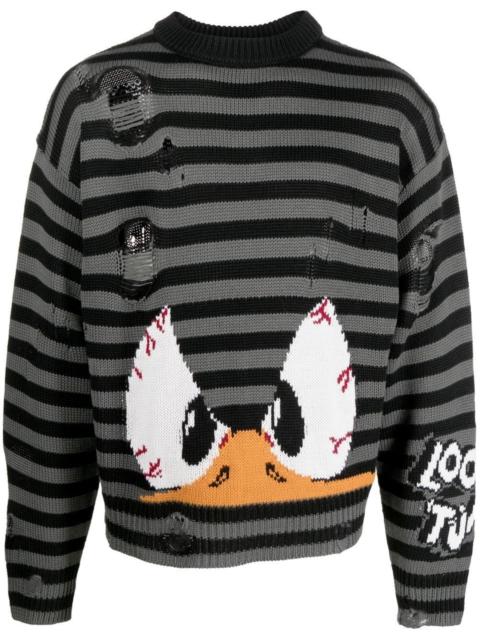 GCDS intarsia-knit striped jumper