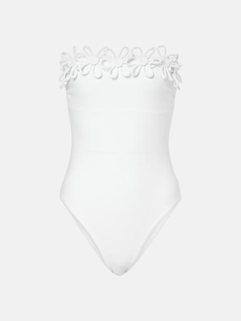 KARLA COLLETTO Hana embroidered bandeau swimsuit