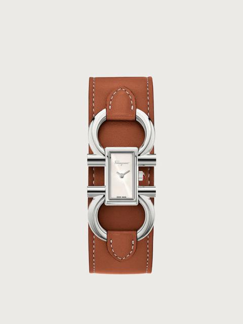 FERRAGAMO DOUBLE GANCINI CUFF WATCH