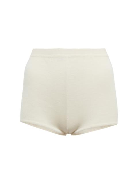 Cashmere and silk jersey shorts