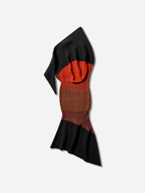 Kiko Kostadinov Women's Lemoyne Knitted Dress Black / Brown / Wine