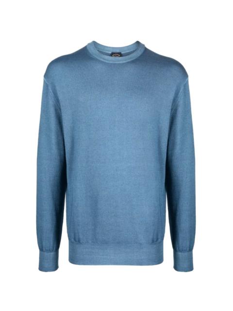 Paul & Shark logo-patch fine-knit jumper
