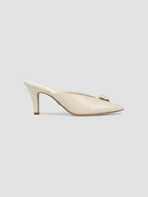 VERONICA BEARD Women's Rochelle Cabochon 75MM Leather Mules - Limestone