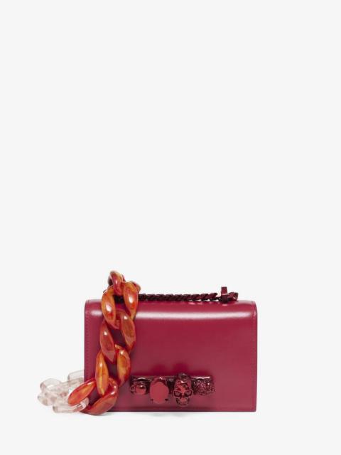 Women's Mini Jewelled Satchel in Red