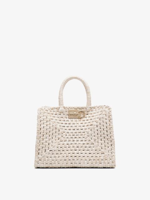 The studio raffia small bag