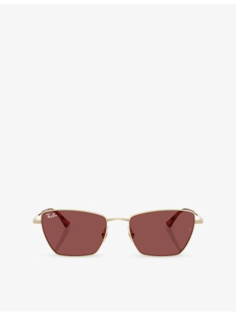 Ray-Ban RB3783 Irregular-Frame Metal Sunglasses