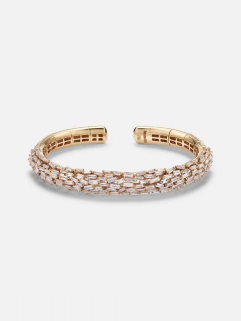 SUZANNE KALAN 18kt gold cuff bracelet with diamonds