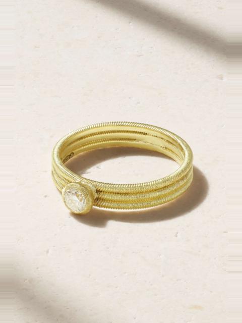 Buccellati Hawaii 18-karat gold diamond ring