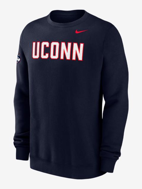 Nike UConn Club Fleece Men's Nike College Crew-Neck Sweatshirt