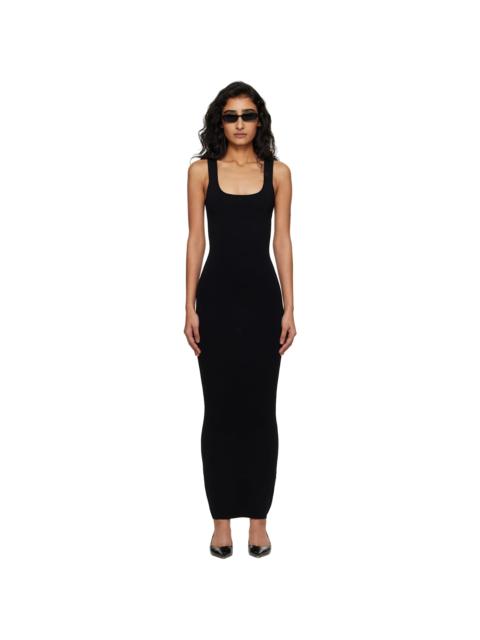 entire studios Black Square Neck Midi Dress