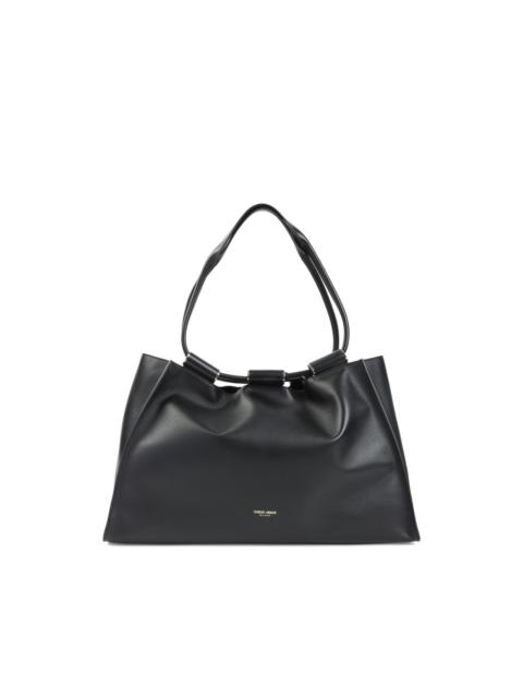 GIORGIO ARMANI logo-detail leather shoulder bag