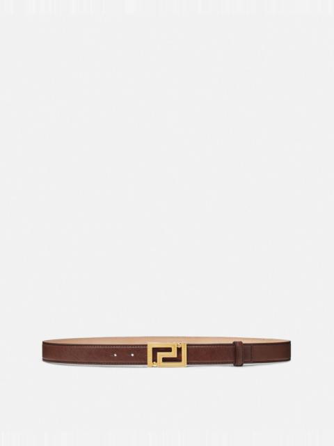 Greca Leather Belt 3 cm