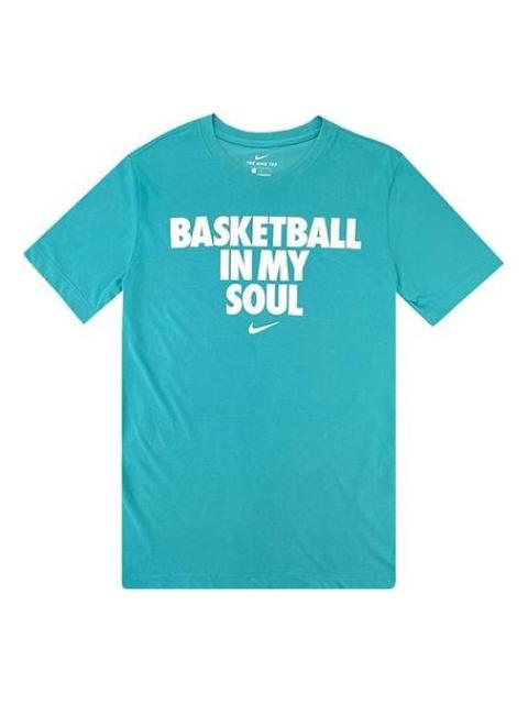 Nike Nike Casual Quick Dry Basketball Round Neck Sports Short Sleeve Blue CT5970-366