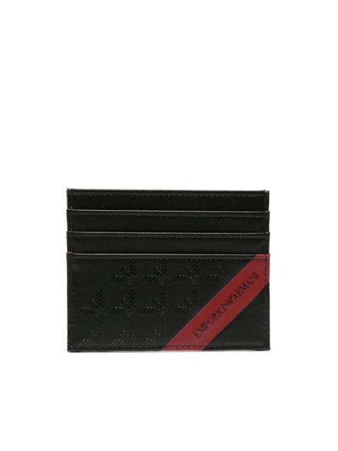 EMPORIO ARMANI logo-print faux-leather cardholder