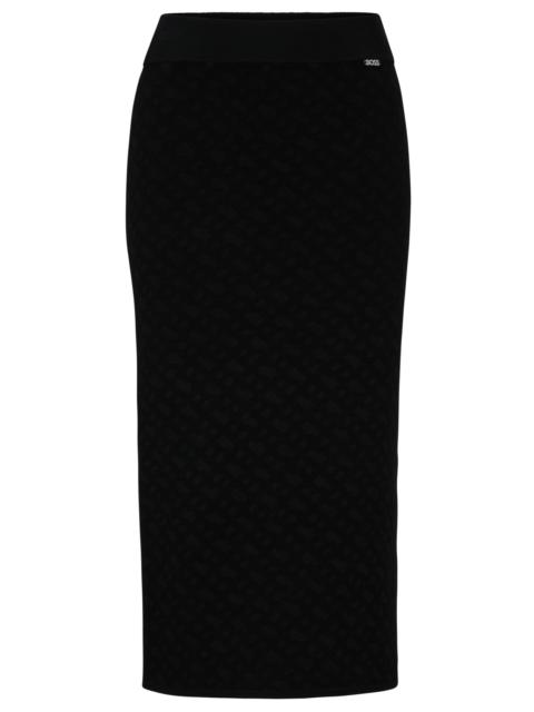 BOSS TUBE SKIRT IN KNITTED JACQUARD