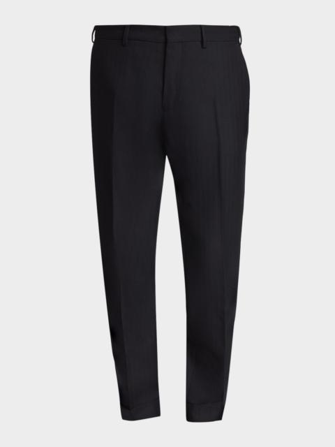 Dries Van Noten Men's Philip Herringbone Wool Pants