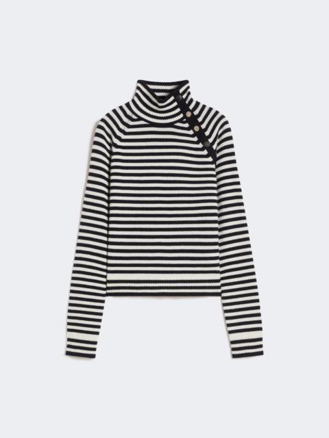 Max Mara Stockinette-stitched cashmere polo-neck sweater - ULTRAMARINE