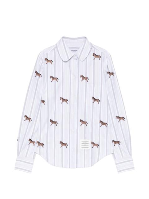 Thom Browne horse-embroidered shirt