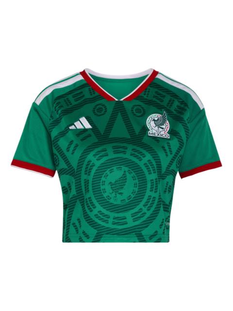 adidas (WMNS) adidas Mexico 26 Home Cropped Jersey Asia Sizing 'Bold Green' KE9975