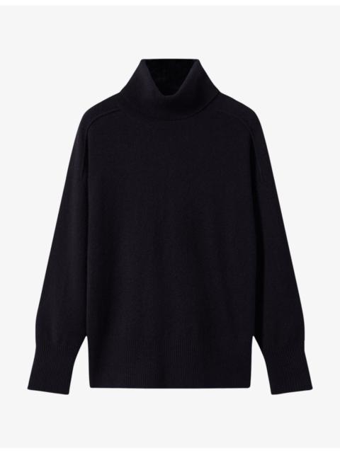 WHISTLES Roll-Neck Knitted Cashmere Jumper
