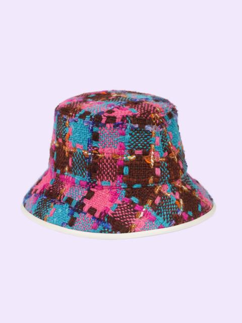 GUCCI Check tweed bucket hat