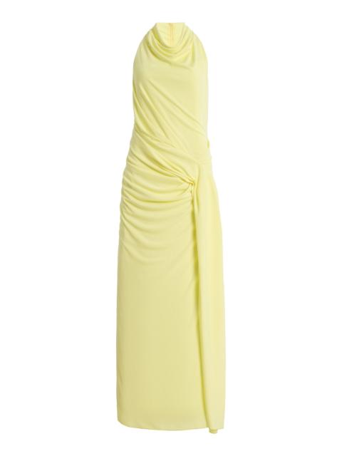 SIGNIFICANT OTHER Drue Draped Jersey Maxi Dress yellow