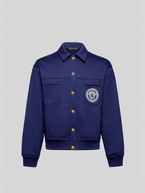 VERSACE Medusa Embroidered Cotton Jacket