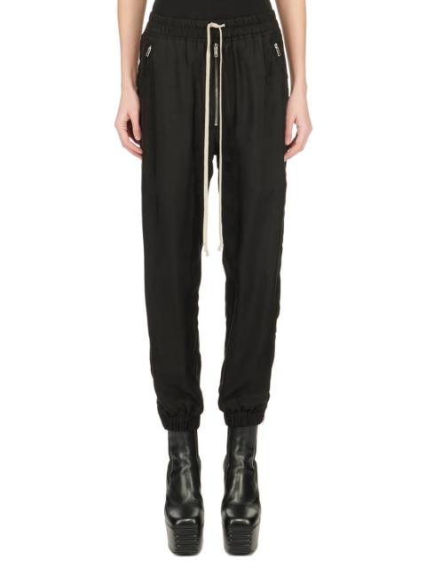 Rick Owens drop-crotch satin track pants